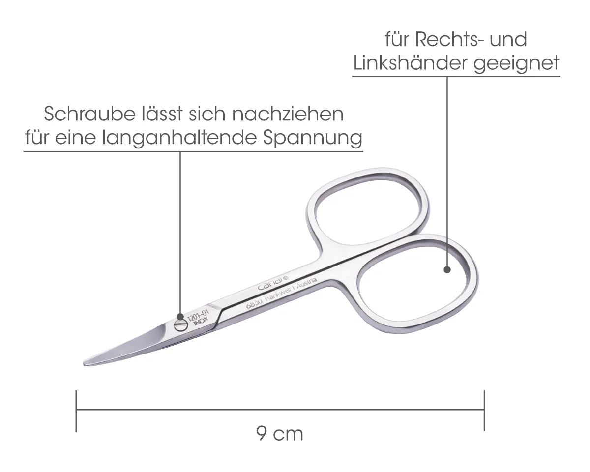 Canal Instrumente Babyschere gebogen 9 cm rostfrei