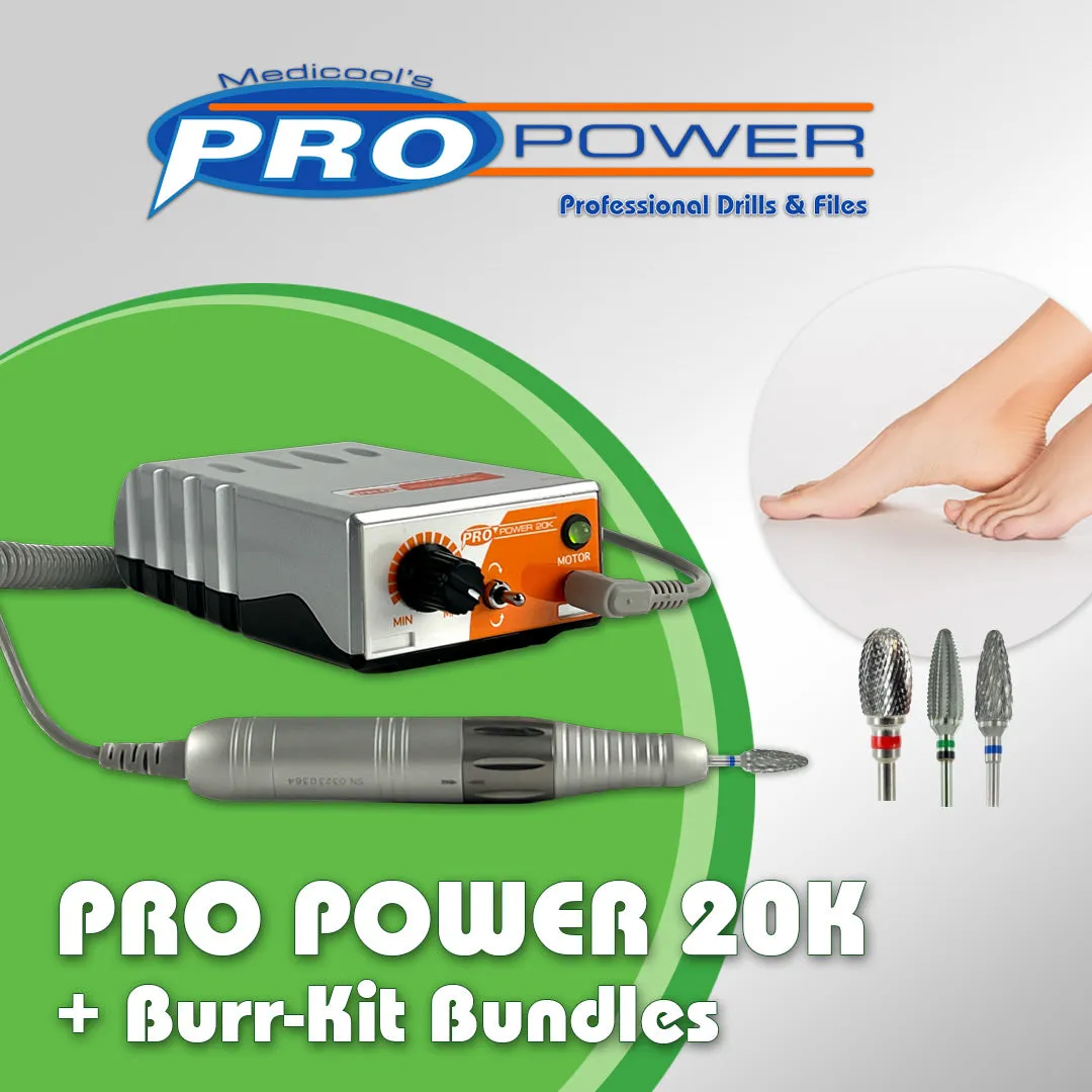 Medicool Pro Power 20K Podologiefräser Silber mit Set