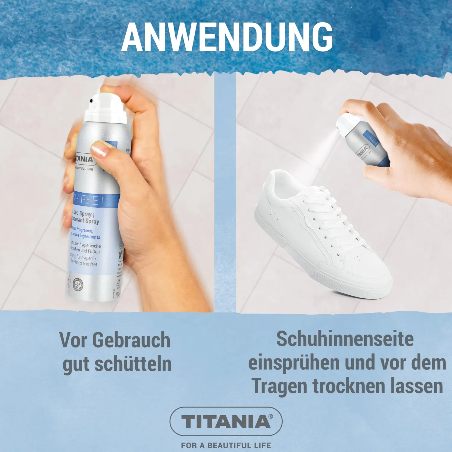 Titania Schuh Deo Spray Zitrone 150 ml vegan