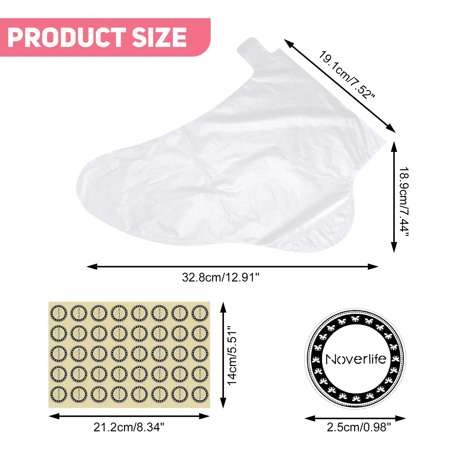 Noverlife Paraffin Einweg-Füßlinge transparent 200 Stück