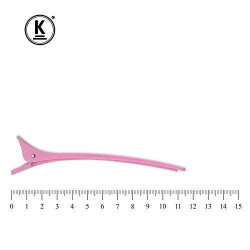 K-Pro Haarspangen Abteilklammern 15x pink 9cm