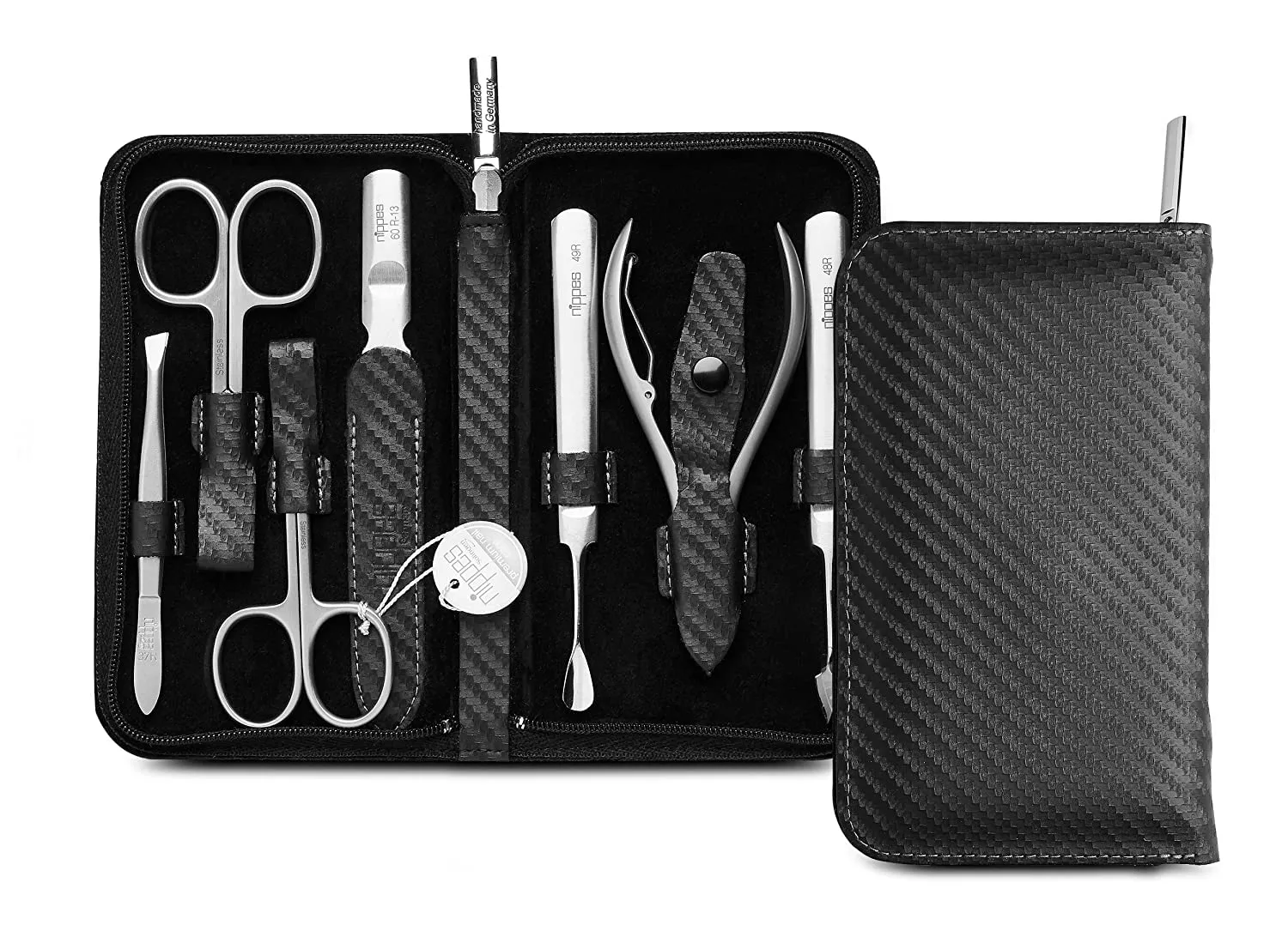 Nippes Solingen Premium Karbon Maniküre Set 3-teilig schwarz rostfrei