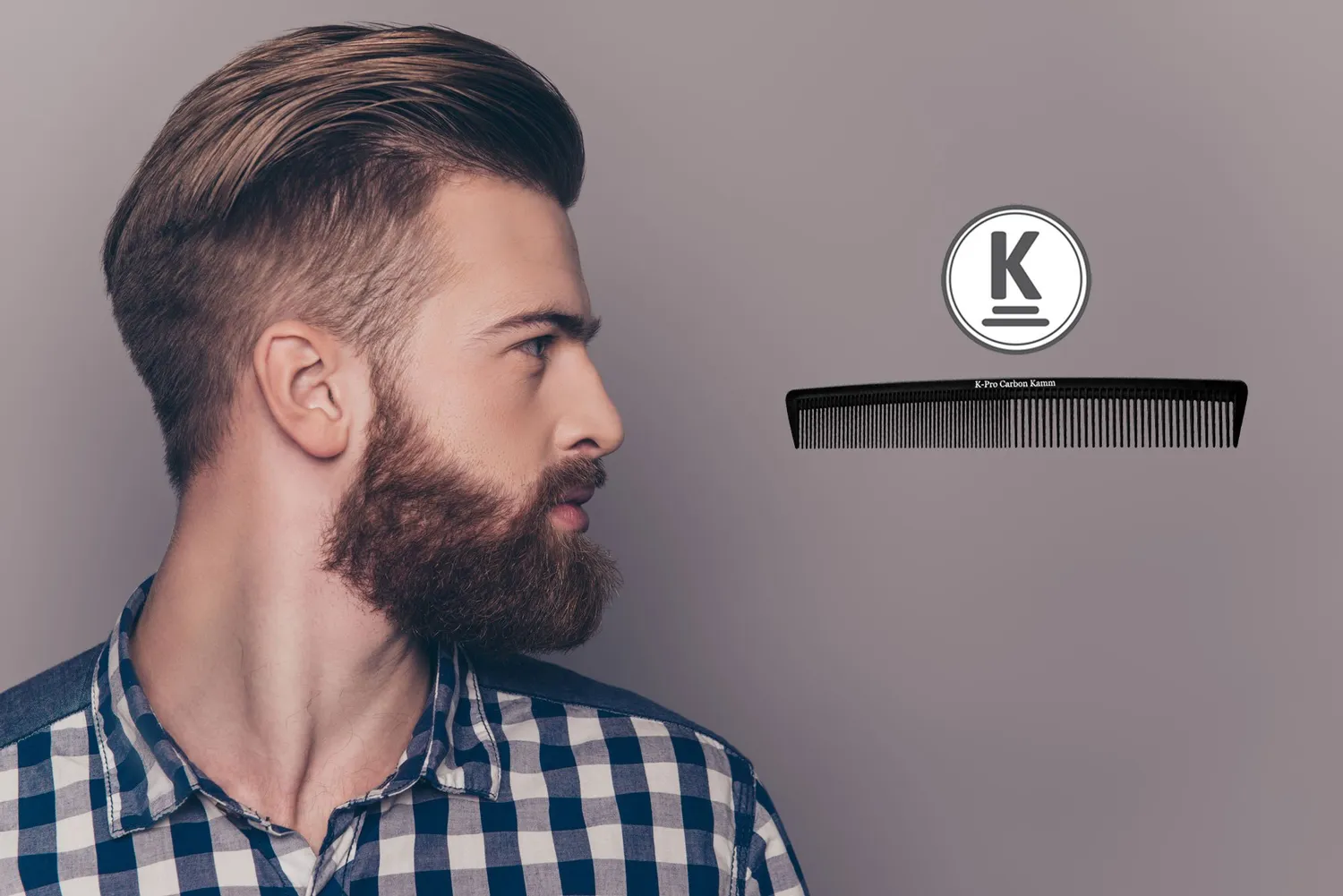 K-Pro Carbon Kamm 17 cm antistatisch Haarkamm