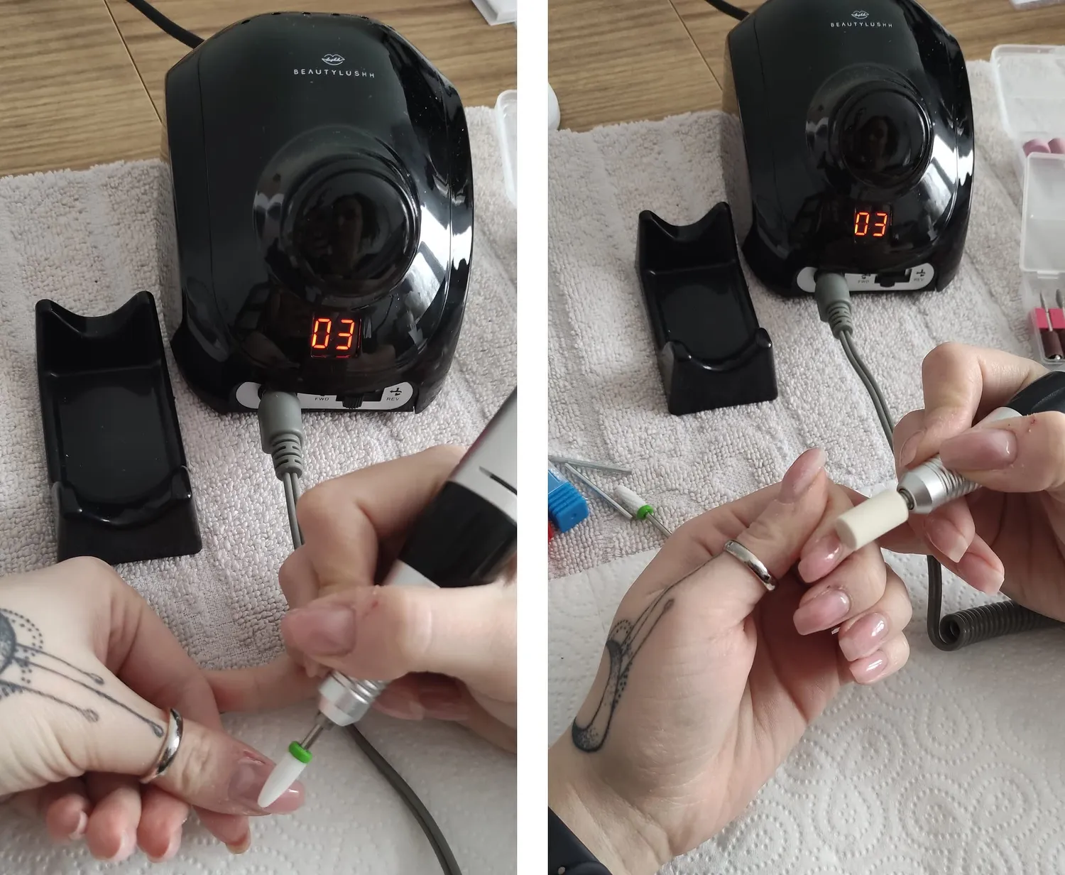 Beautylushh 12349 Nagelfräser Set elektrisch schwarz LCD
