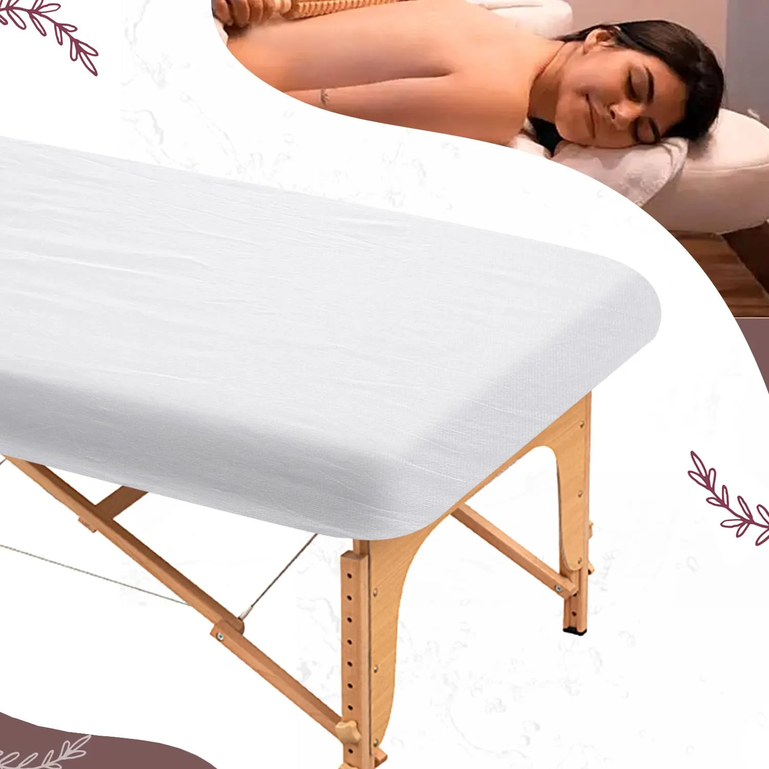 Noverlife Spannbettlaken Massageliege Einweg weiß 25 Stück atmungsaktiv