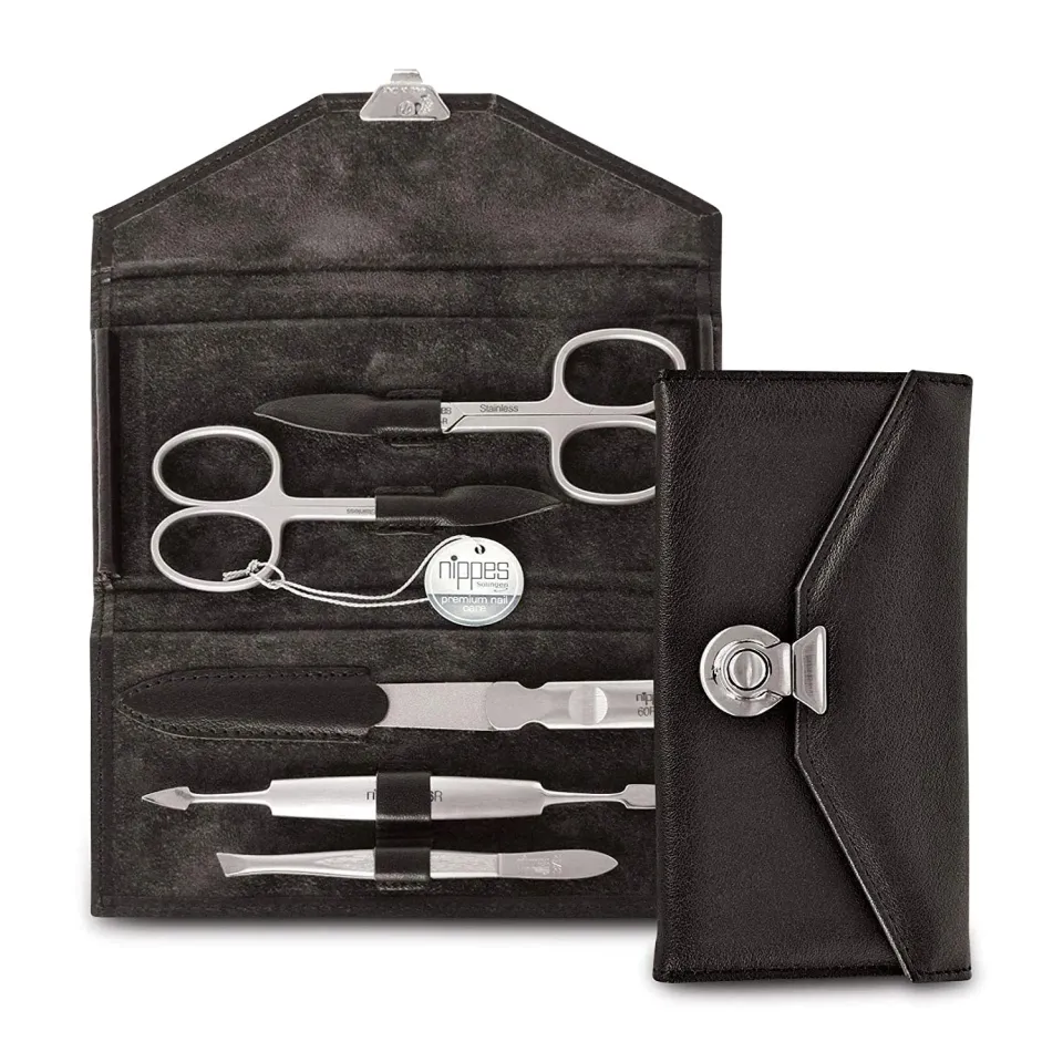 Nippes Solingen Locks Maniküre Set 5-teilig Leder schwarz