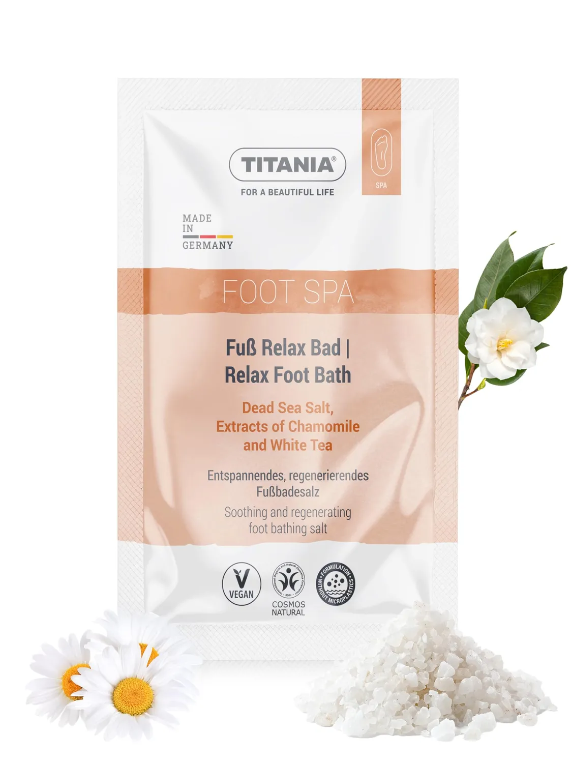 Titania Urea Fußbadesalz 25% 270 g Glas Mandelöl