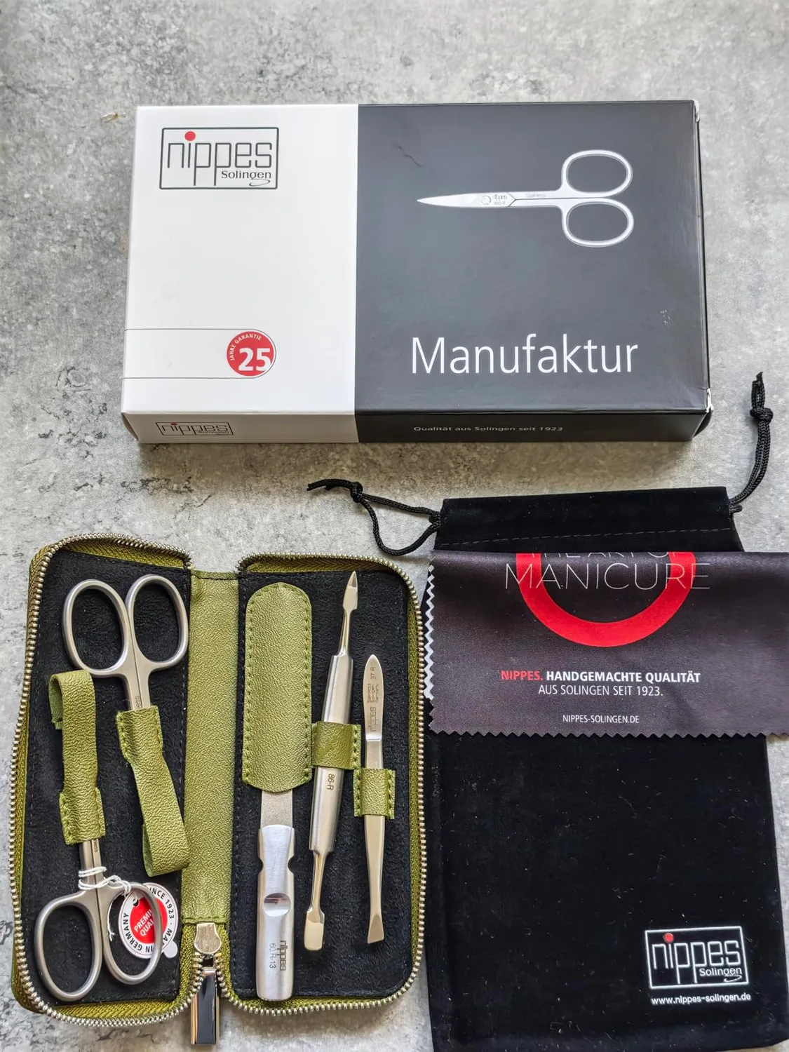 Nippes Solingen Verde Maniküre-Set 3-teilig Eukalyptus vegan