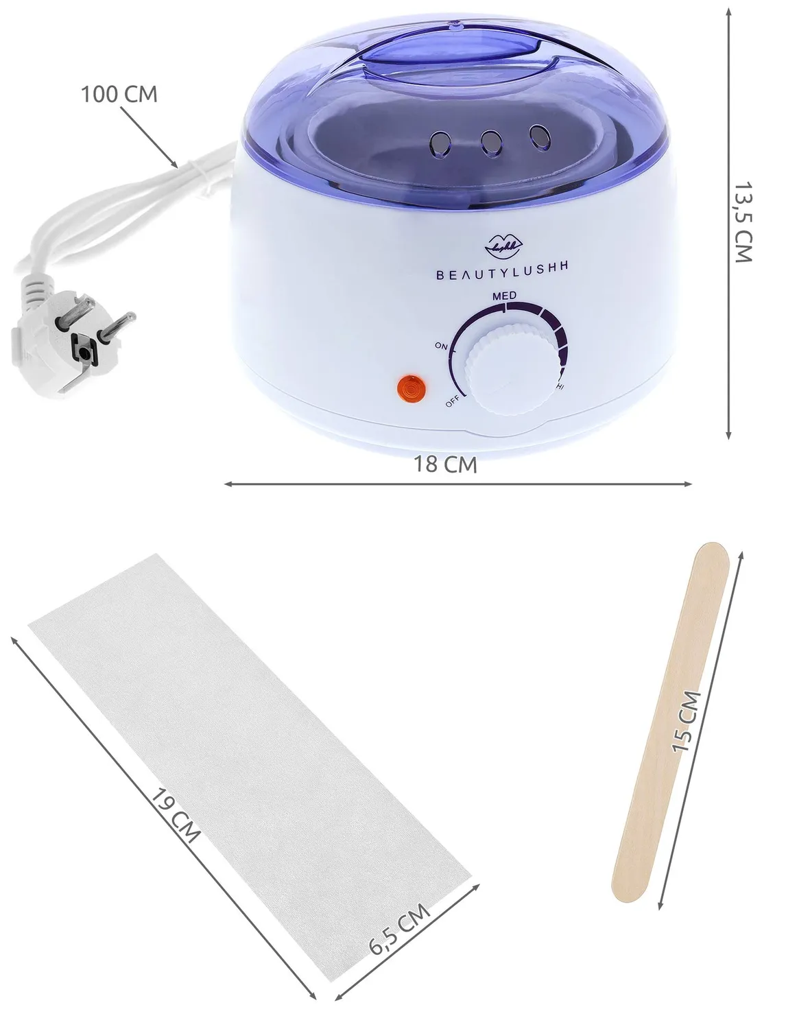 Beautylushh Warmwachsgerät Haarentfernung Set 8850
