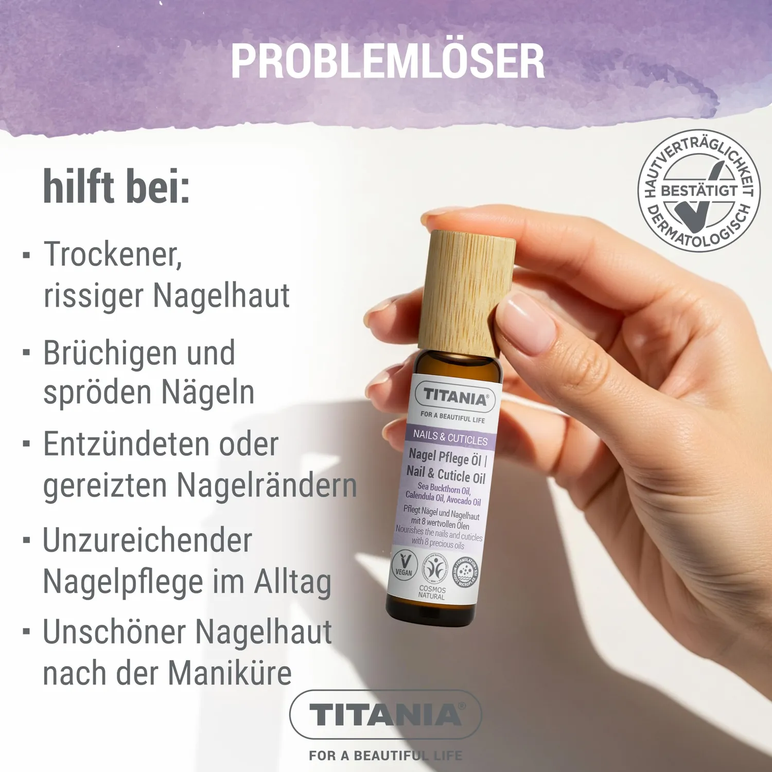 Titania Nagelöl Roller Cuticle Oil 10 ml vegan
