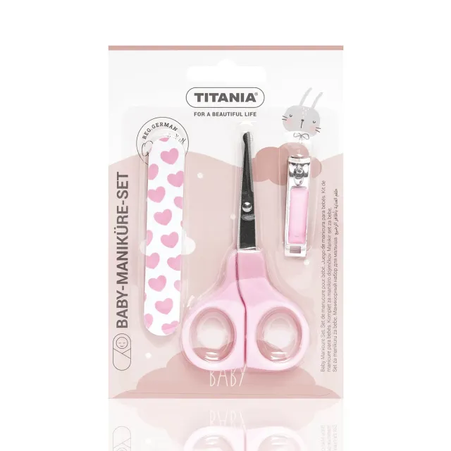 Titania Baby Maniküreset 3-teilig Pink Babynägel