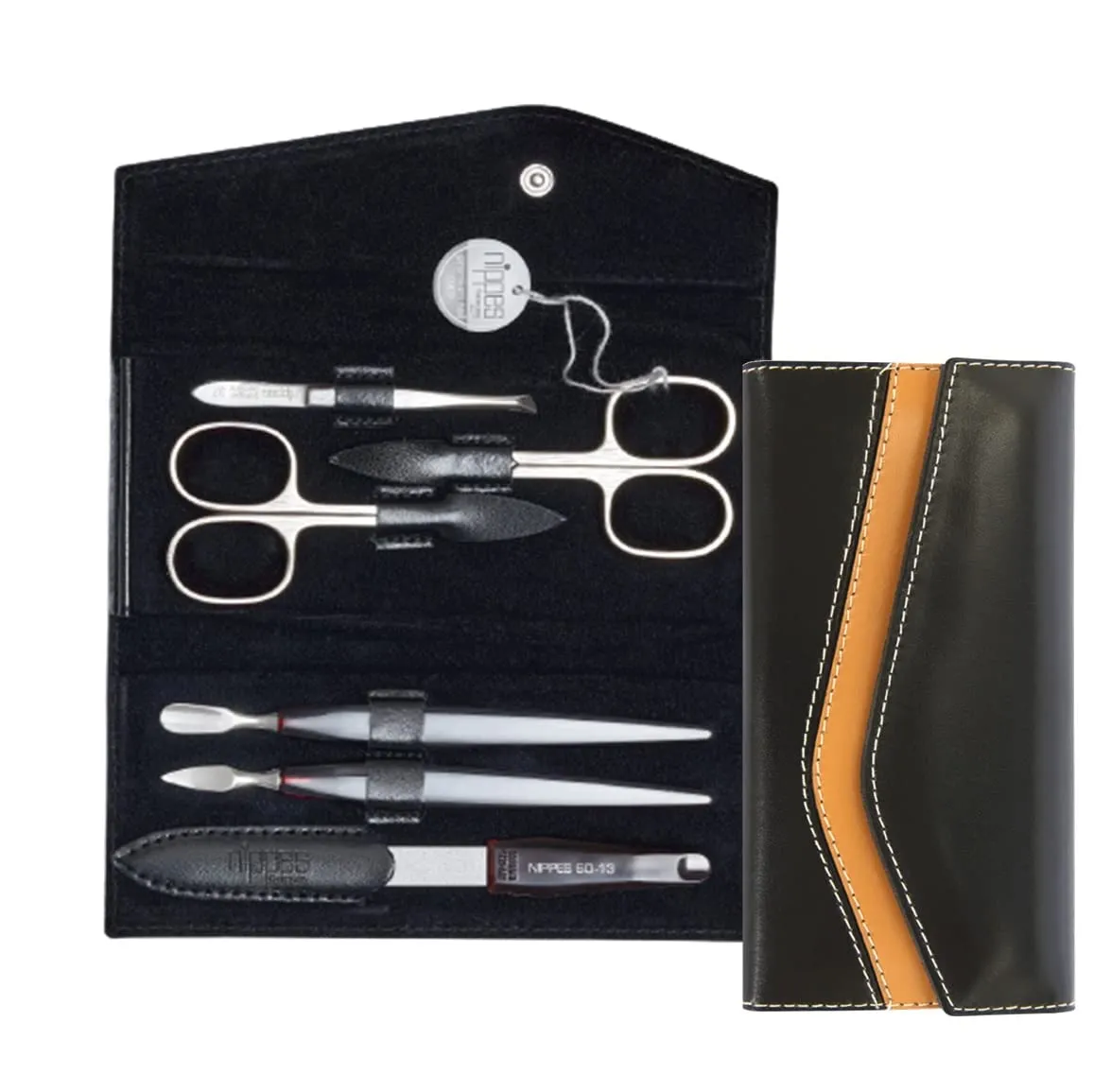 Nippes Solingen Premium Line Seam Maniküre Set 3-teilig Leder