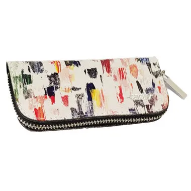 Canal Instrumente Leder-Maniküre-Etui leer Beere 3-teilig