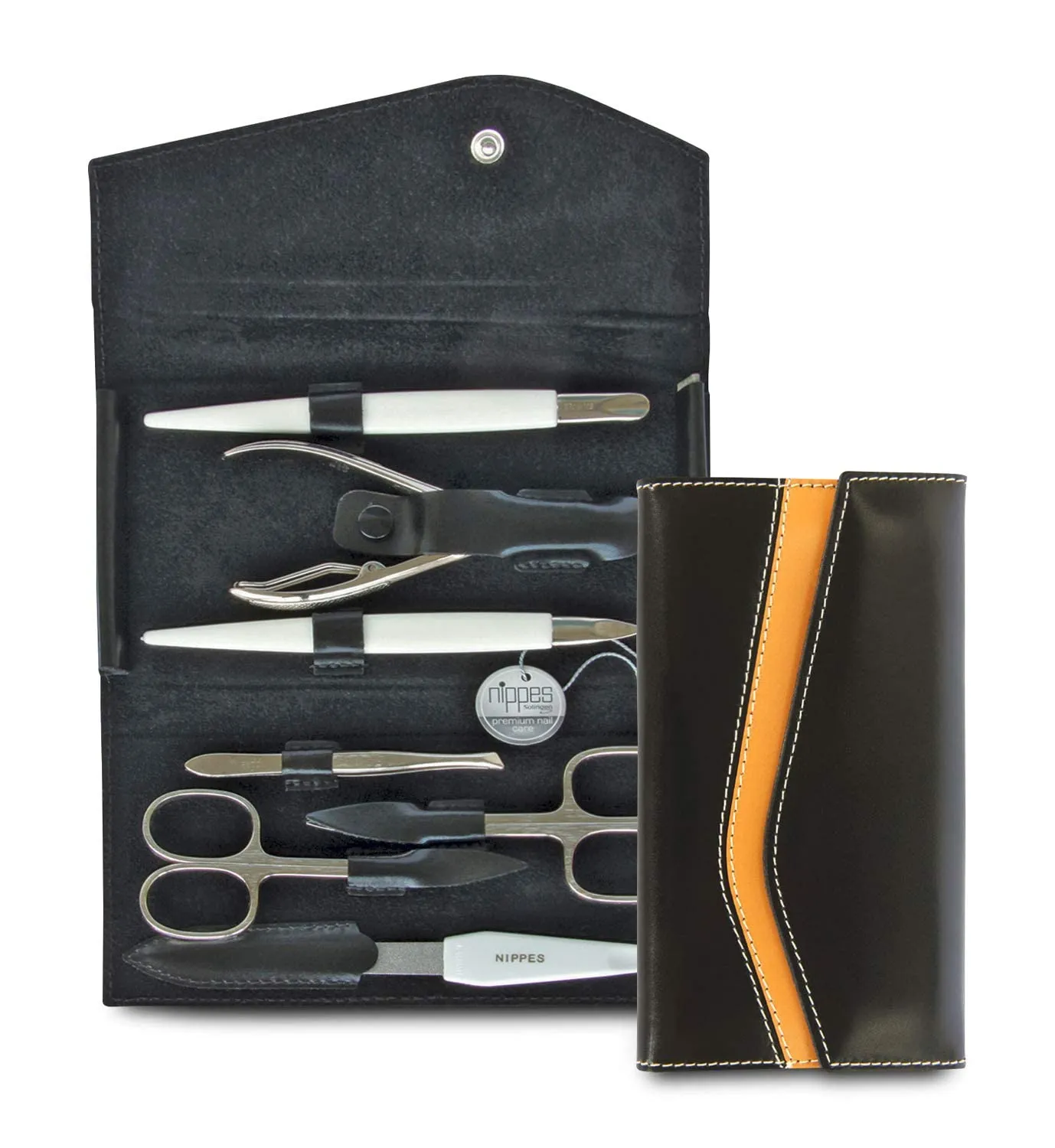Nippes Solingen Premium Line Seam Maniküre Set 3-teilig Leder