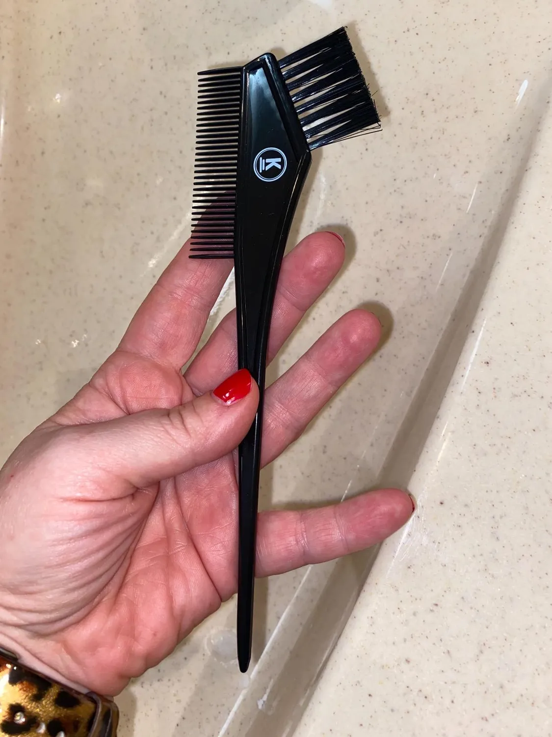 K-Pro Färbepinsel 2er Set Schwarz mit Kamm