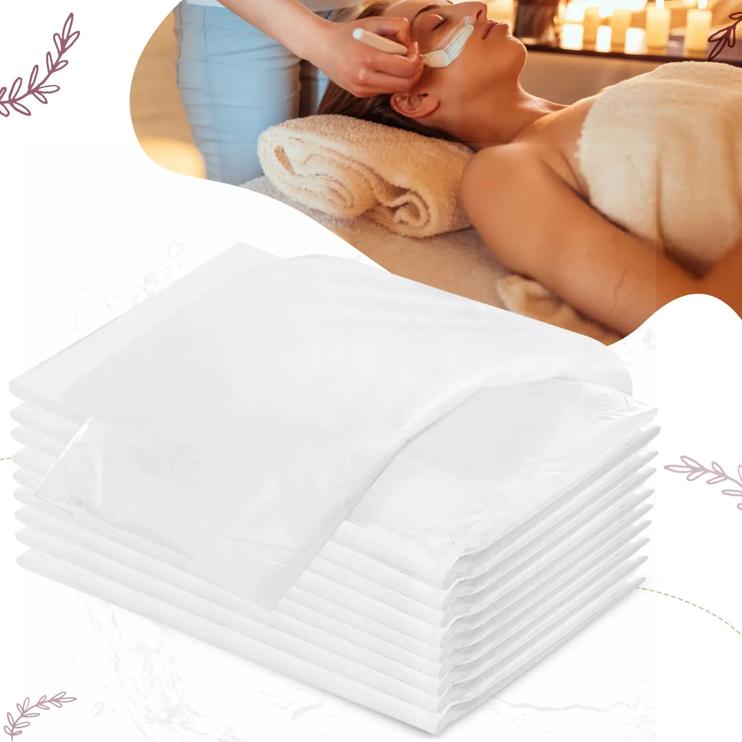 Noverlife Spannbettlaken Massageliege Einweg weiß 25 Stück atmungsaktiv