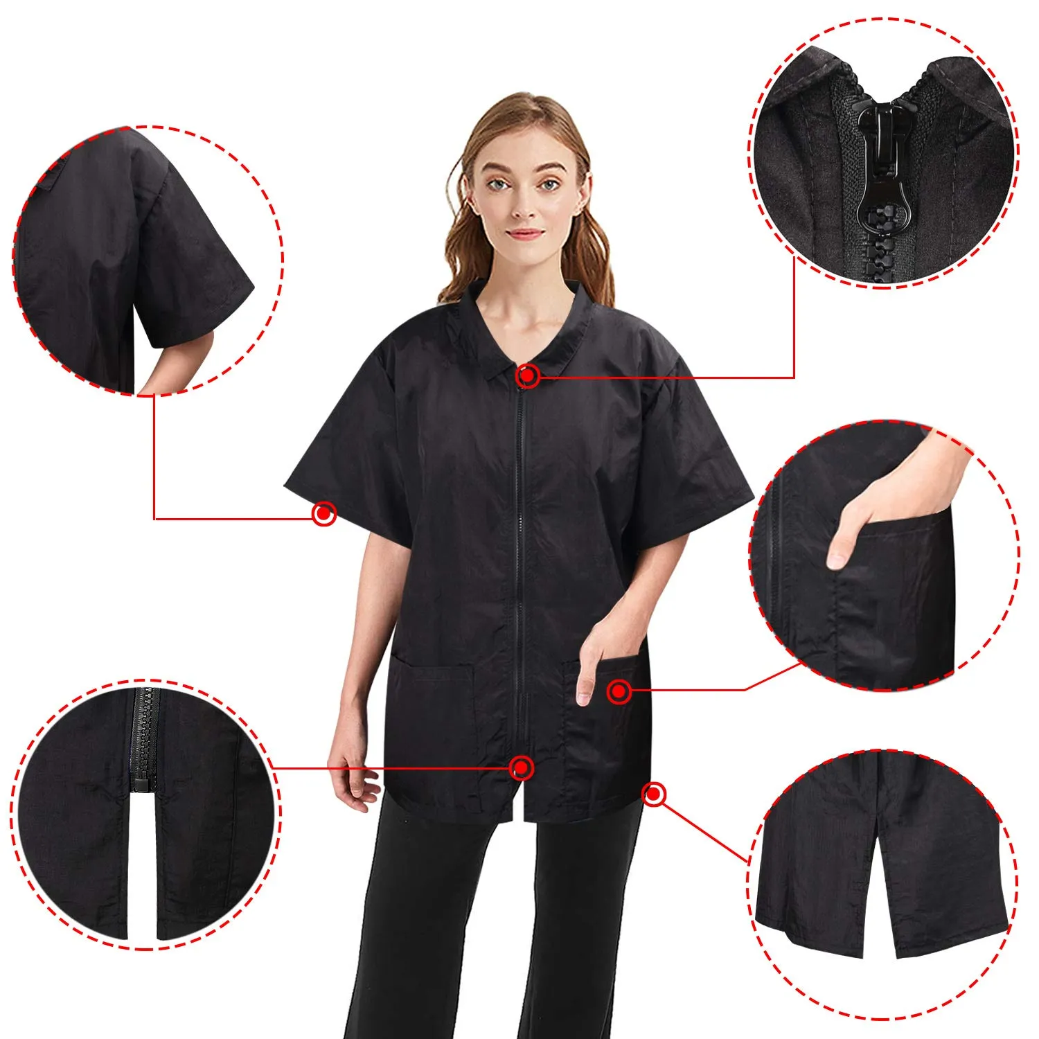 Noverlife Haustierpflegejacke Reissverschluss Gr. L Nylon