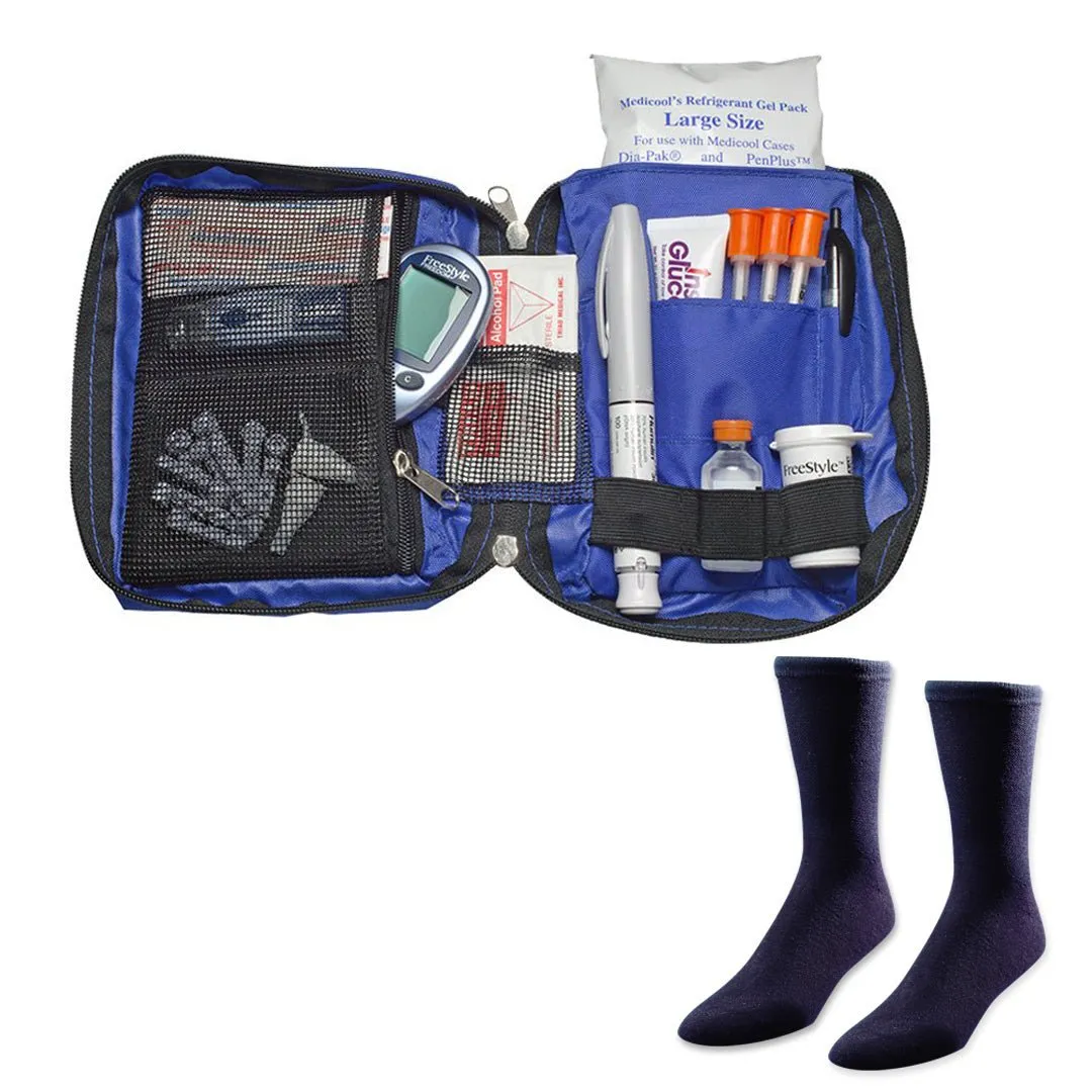 Medicool Dia-Pak Classic Kühltasche Schwarz mit Socken kühlend