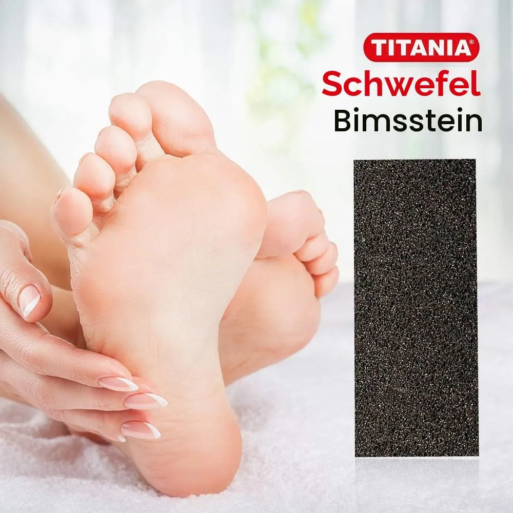 Titania Schwefel-Bims extra hart Bimsstein schwarz 9,5 cm