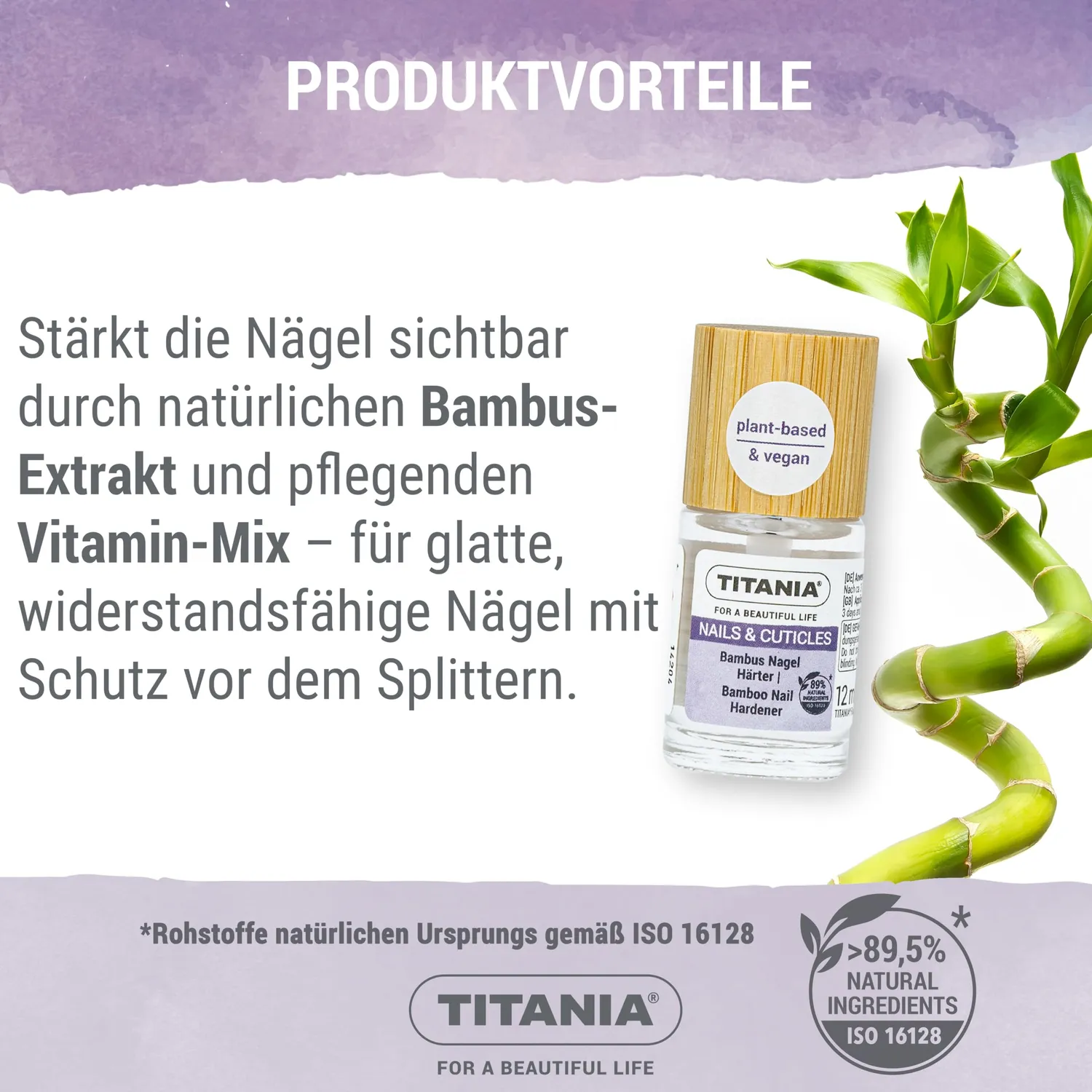 Titania Bambus Nagelhärter 12ml vegan gegen brüchige Nägel
