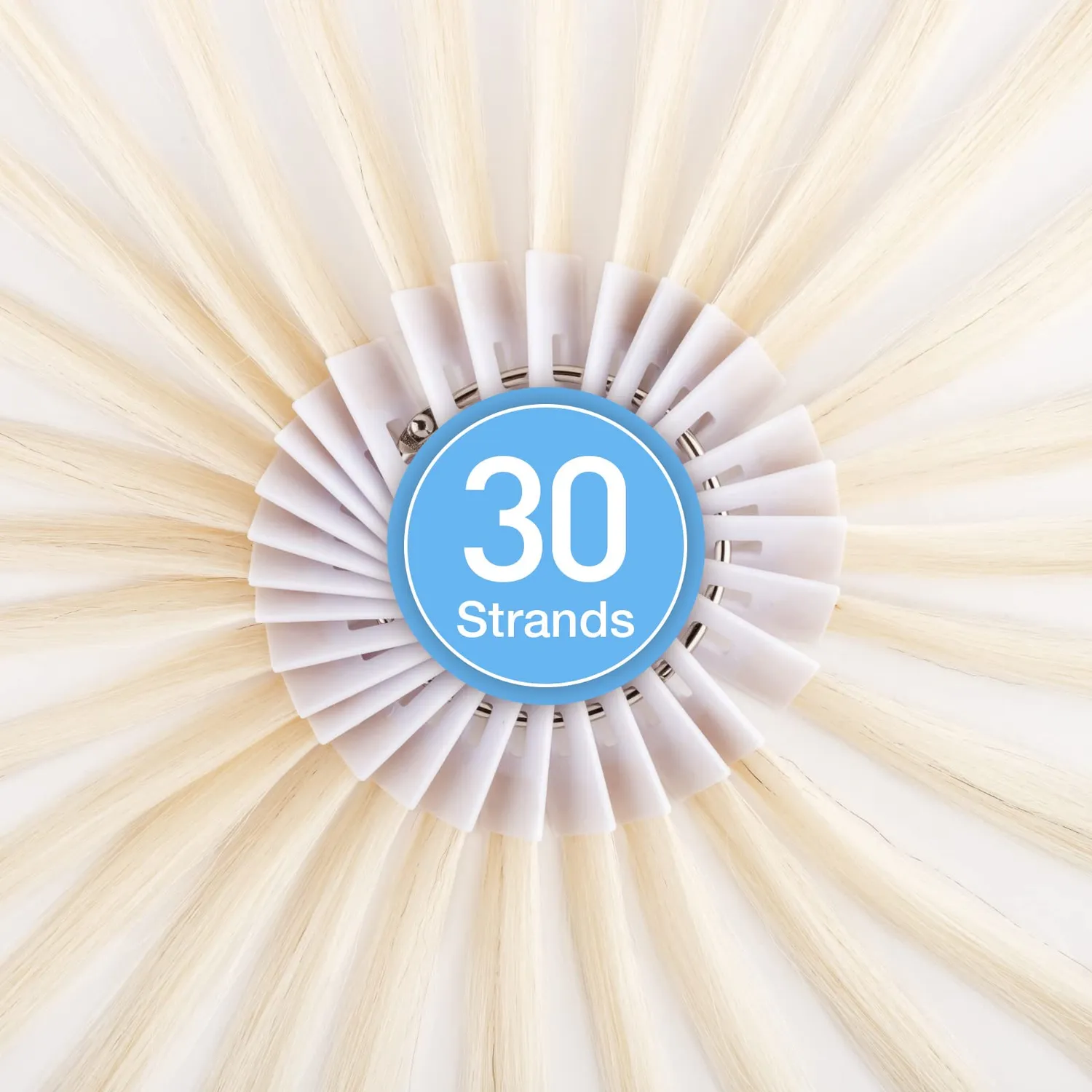 Noverlife Echthaar Farbtest Ring 30 Stück Naturhaar
