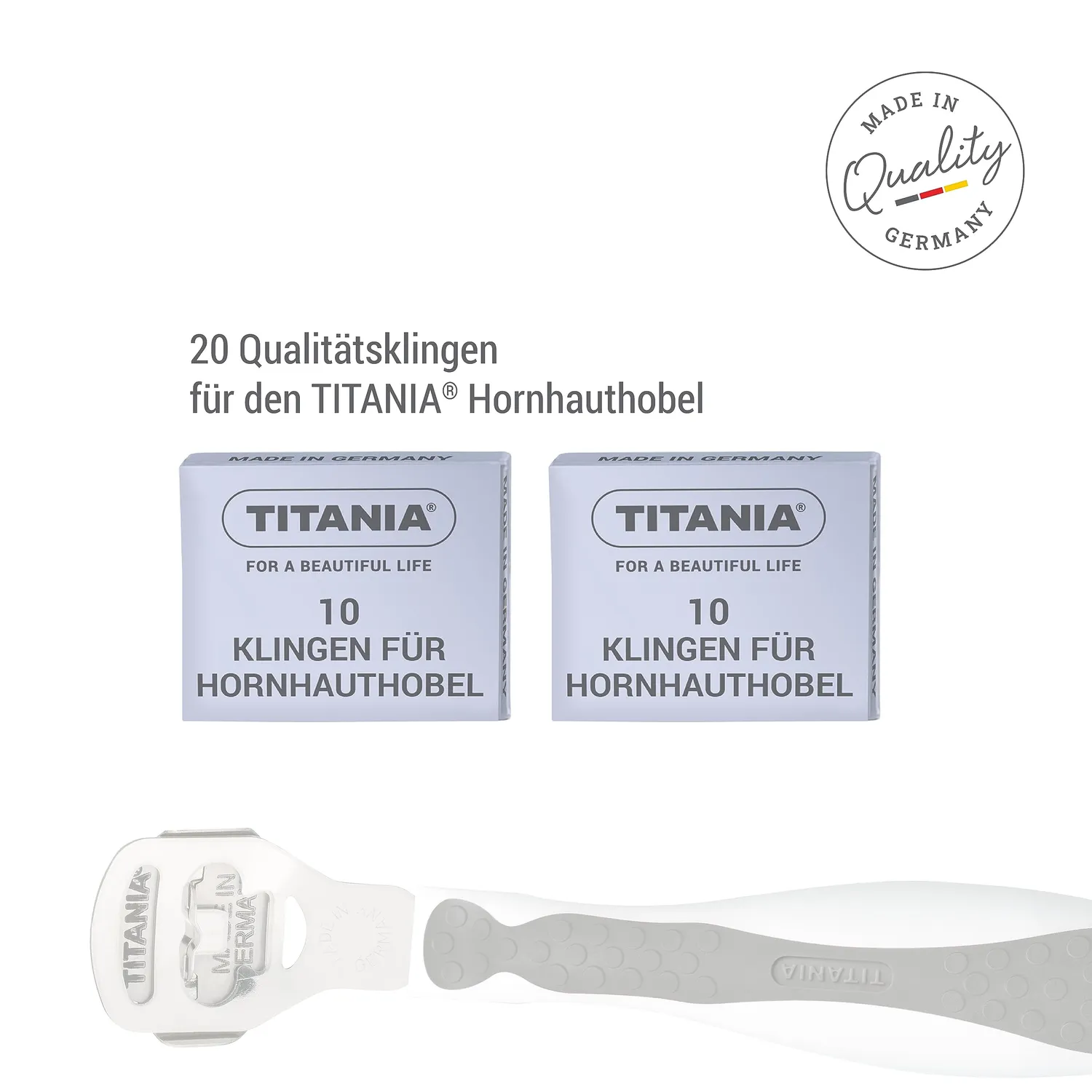 Titania Ersatzklingen Hornhauthobel 20 Stück scharf