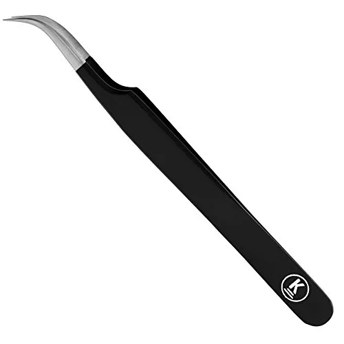 K-Pro Wimpernpinzette gebogen Pinzette 12 cm Edelstahl griffsicher
