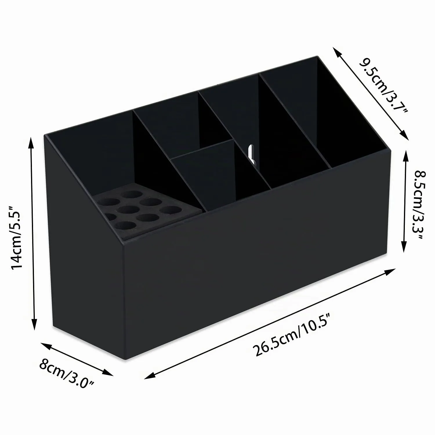 Noverlife Scherenhalter Box Aufbewahrung 26,5 cm Schwarz groß