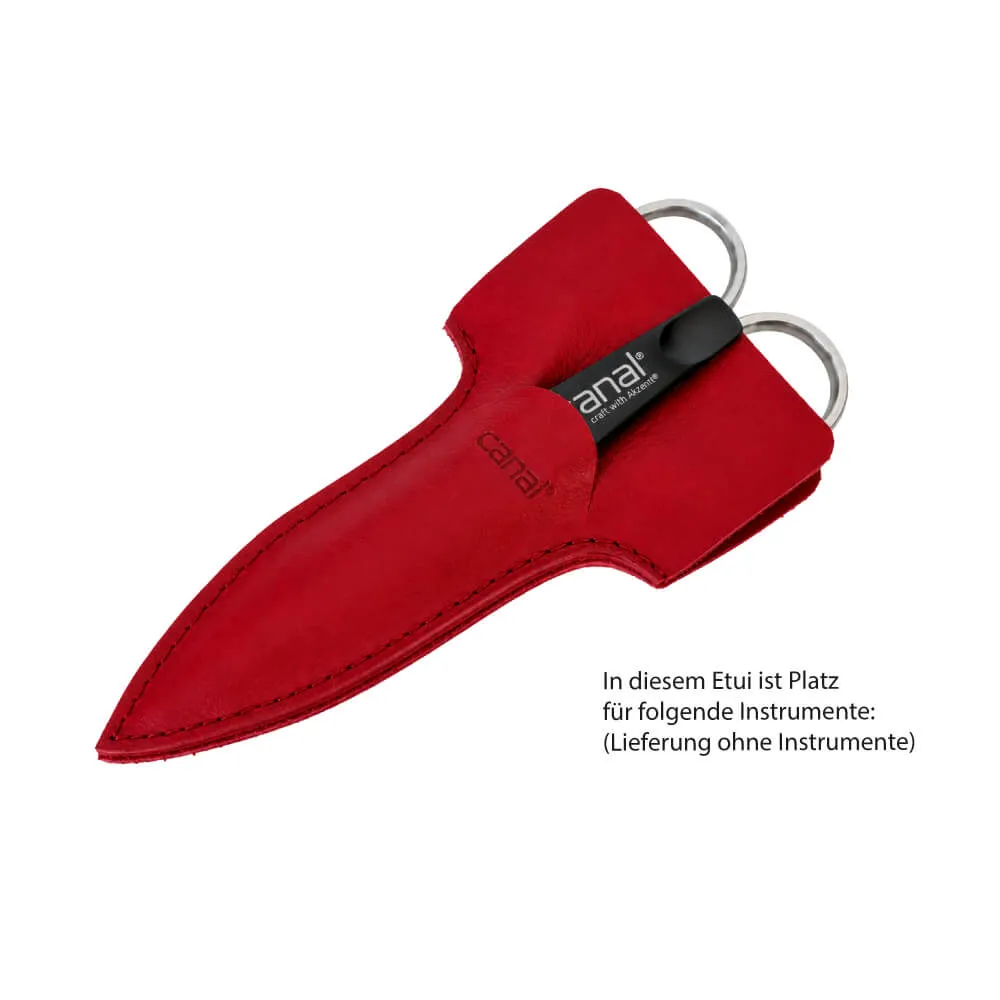 Canal Instrumente 5310 Scheren-Etui Leder leer Cognac