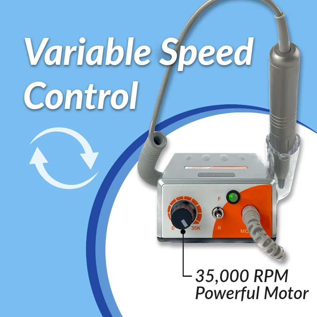 Medicool Pro Power 35K Portable Nagelfräser Silber bürstenlos