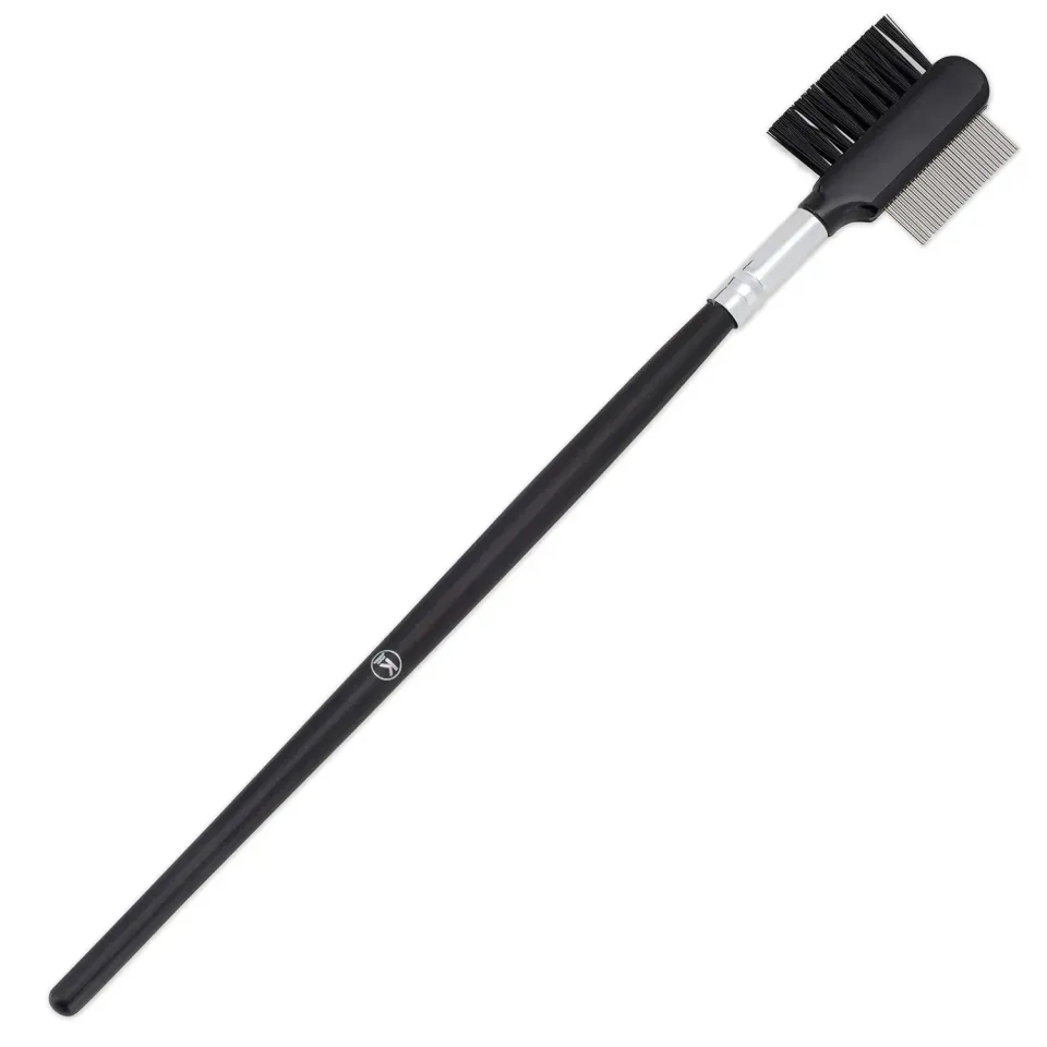 K-Pro 2-in-1 Augenbrauenbürste Wimpernkamm Metall Stylingtool