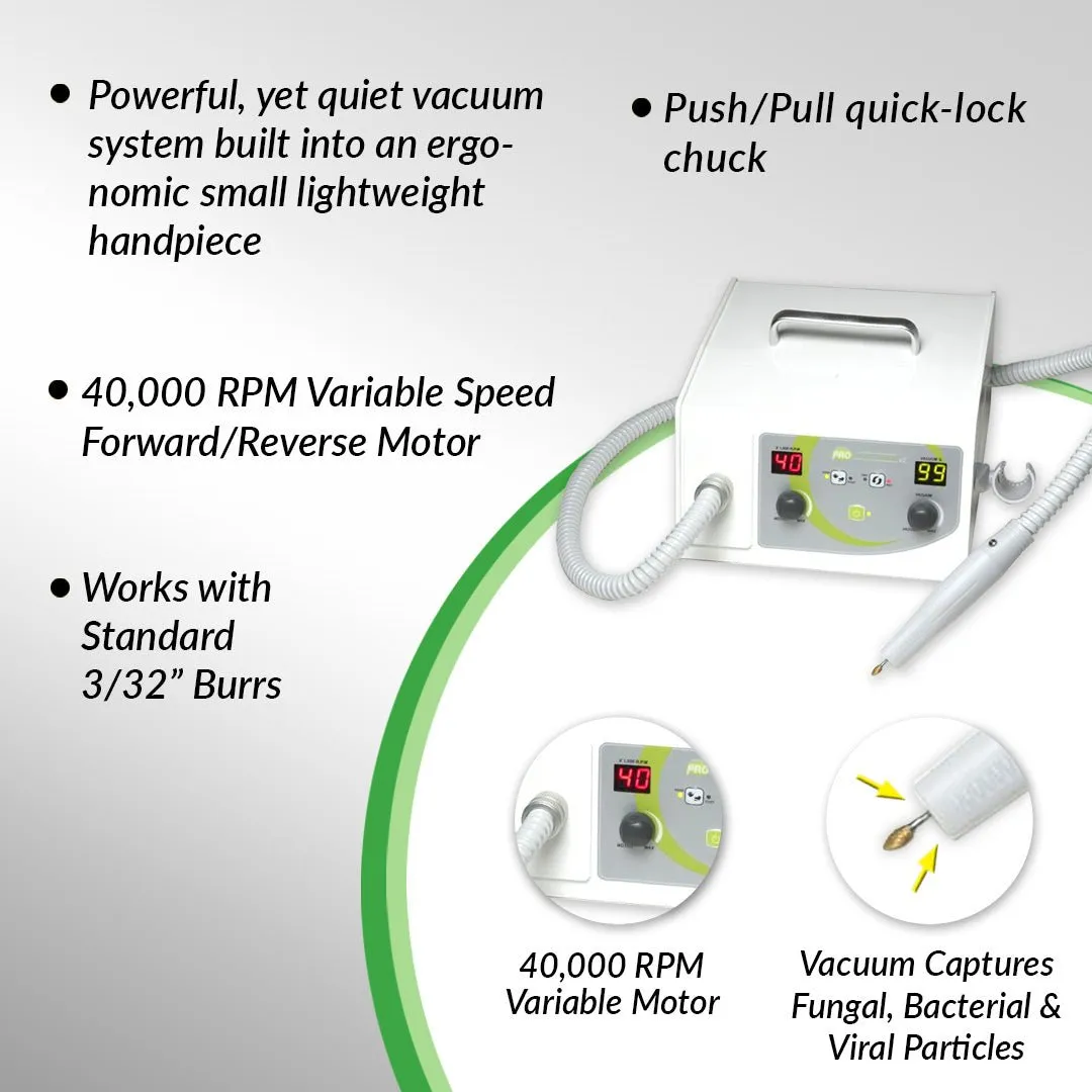 Medicool Pro Vac File Fußpflegefräser Absaugung Diamant Kit 1