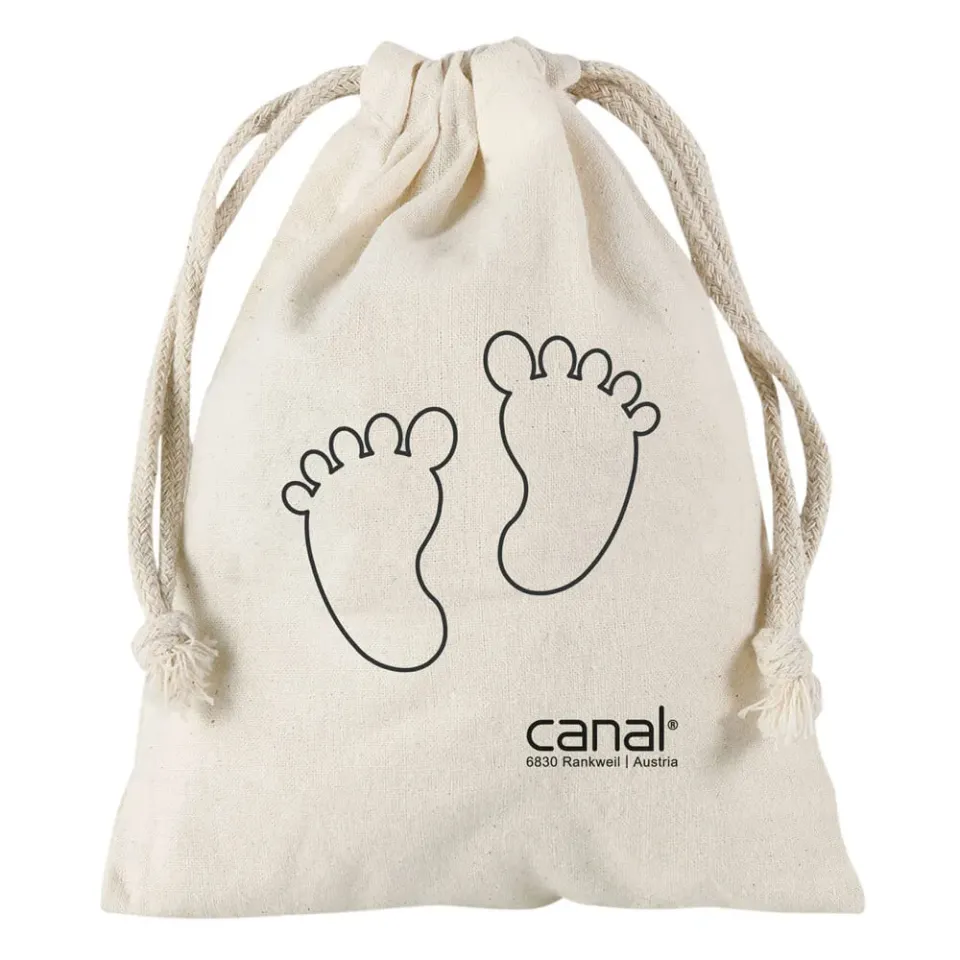 Canal Instrumente 8108-08 Geschenkbeutel Babyfüße 15x20 cm Baumwolle