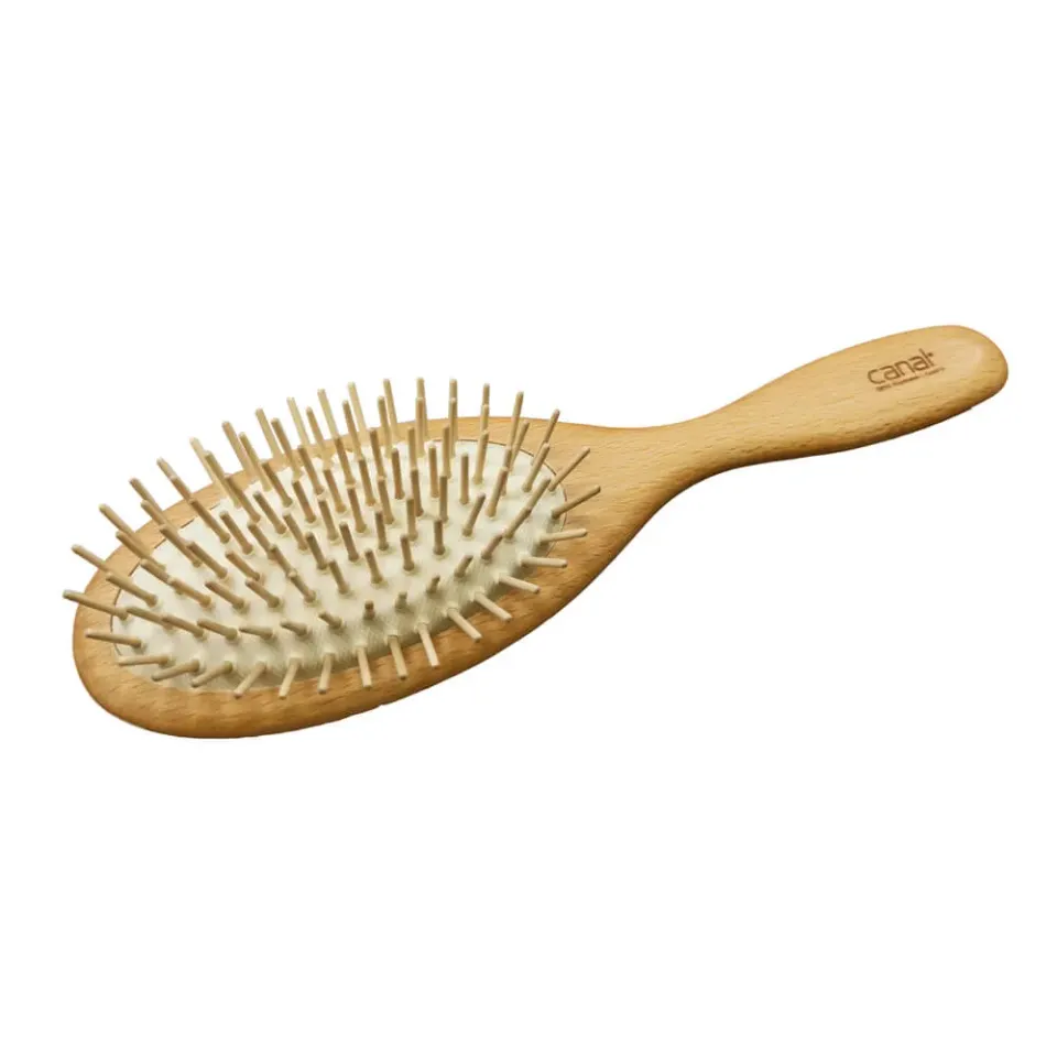 Canal Instrumente Haarbürste Holzstifte breit 22 cm