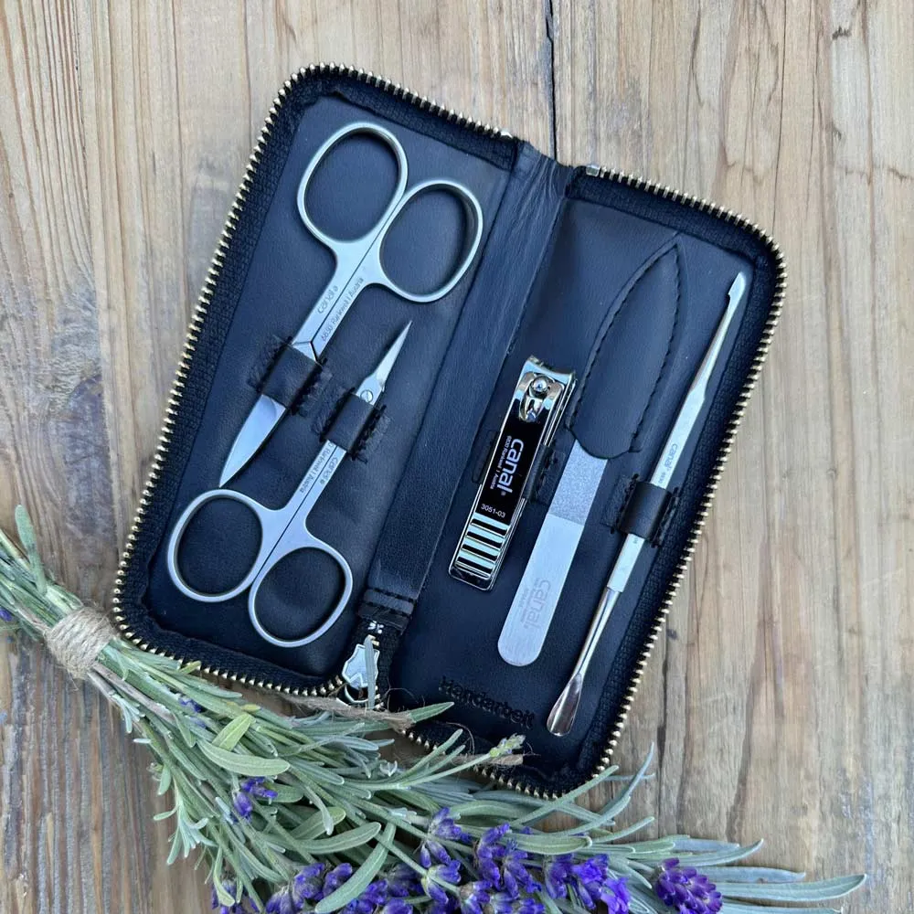 Canal 5025 Maniküre-Set Leder 5-teilig Cognac rostfrei