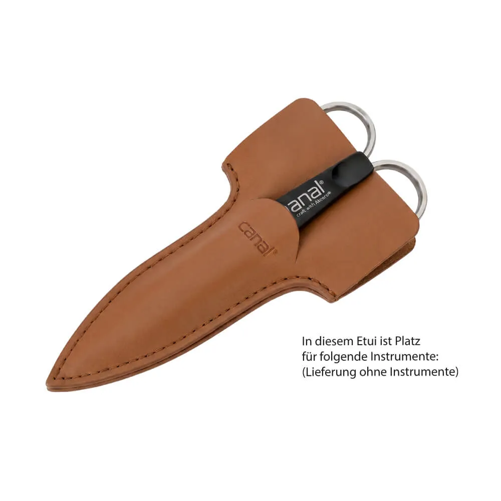 Canal Instrumente 5310 Scheren-Etui Leder leer Cognac