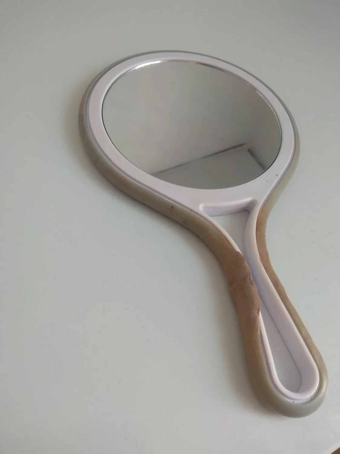 Titania Handspiegel 5-fach Vergrößerung grau 27 cm