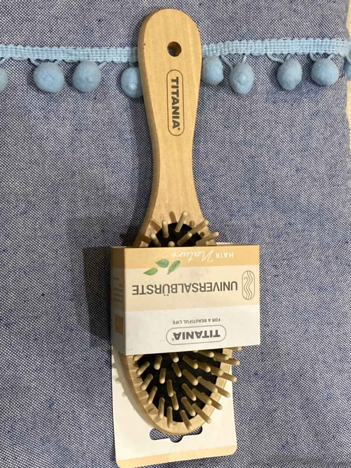 Titania Pneumaticbürste Holz 7-reihig 22 cm Holzborsten