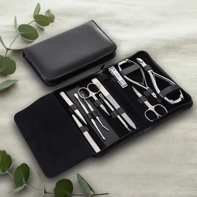 Canal 5012 Maniküre-Set Leder 11-teilig Schwarz