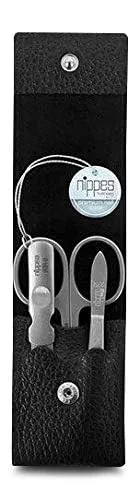 Nippes Solingen Leone Maniküre Set 3-tlg. Leder schwarz