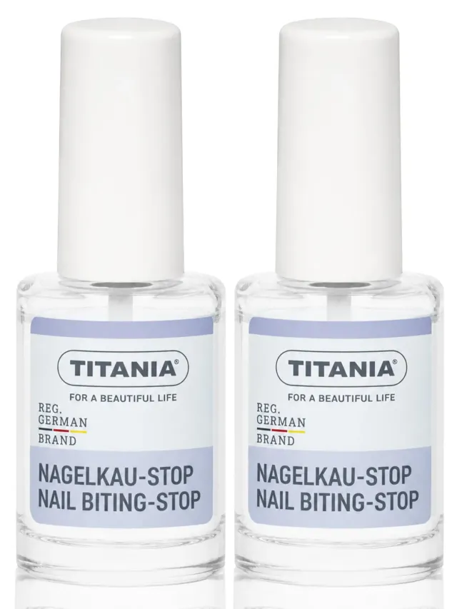 Titania Nagel Kau-Stop Lack 10 ml 2er Pack bitter