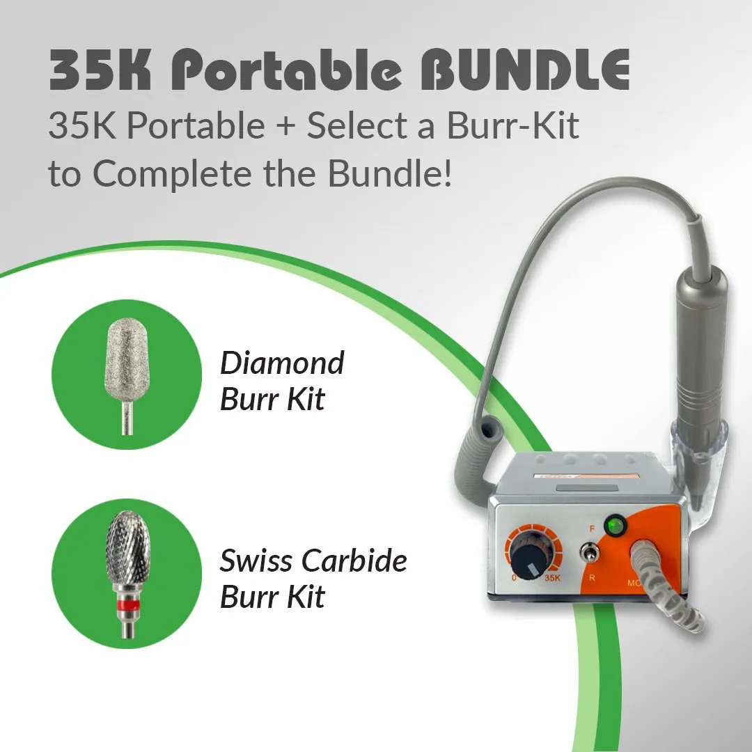 Medicool Pro Power 35K Fußpflegefräser Silber Diamant Set
