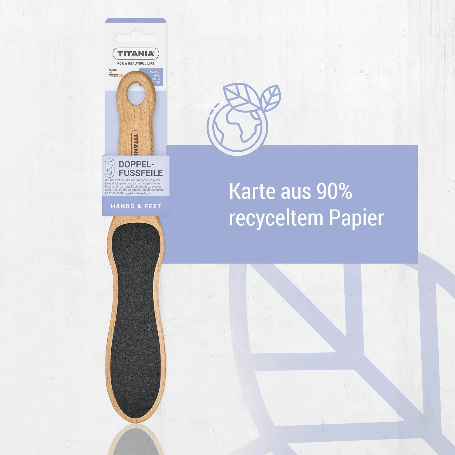 Titania Hands & Feet Holzfussfeile grob & fein Buchenholz
