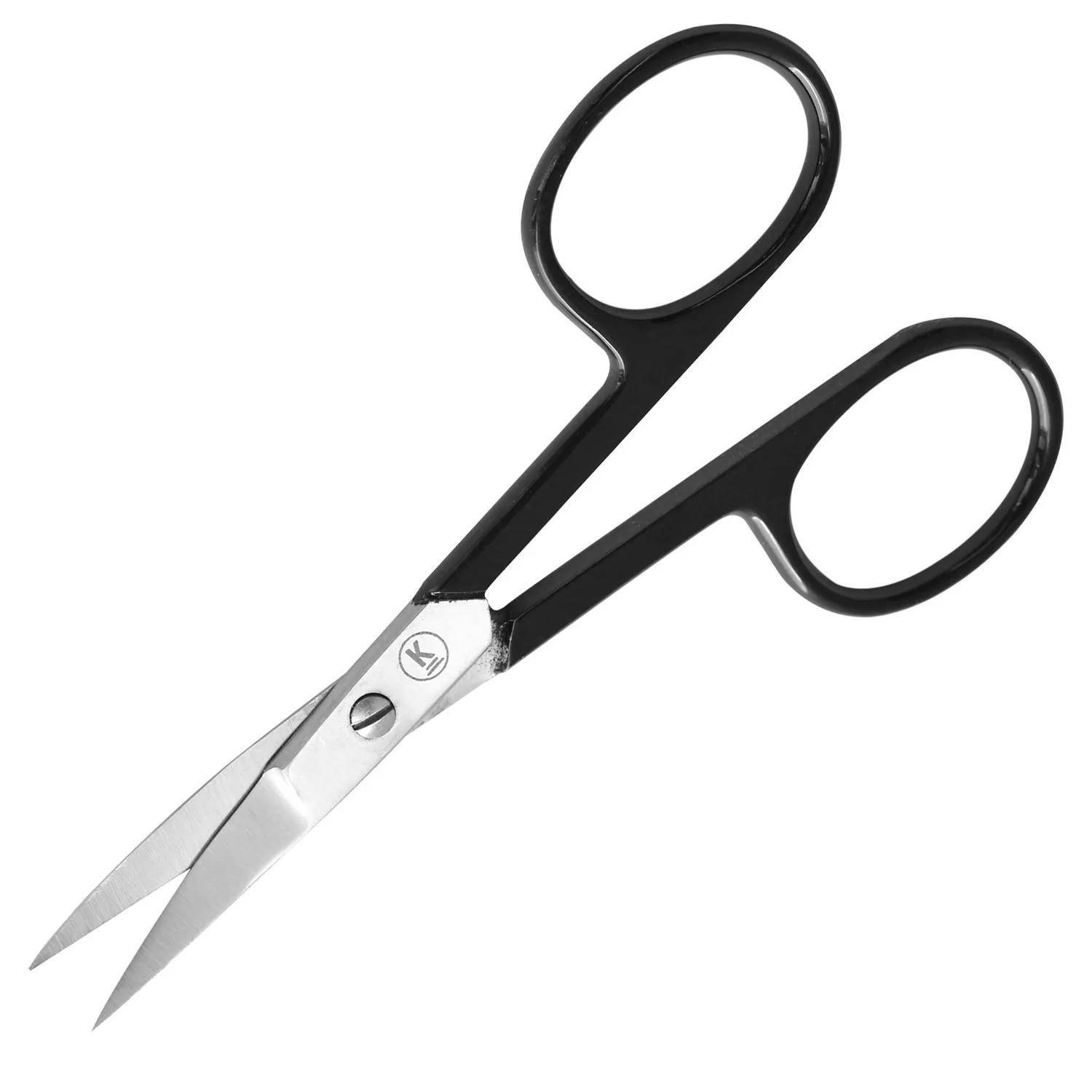 K-Pro Nagelschere Gebogen Spitz Edelstahl Schwarz 10,4 cm