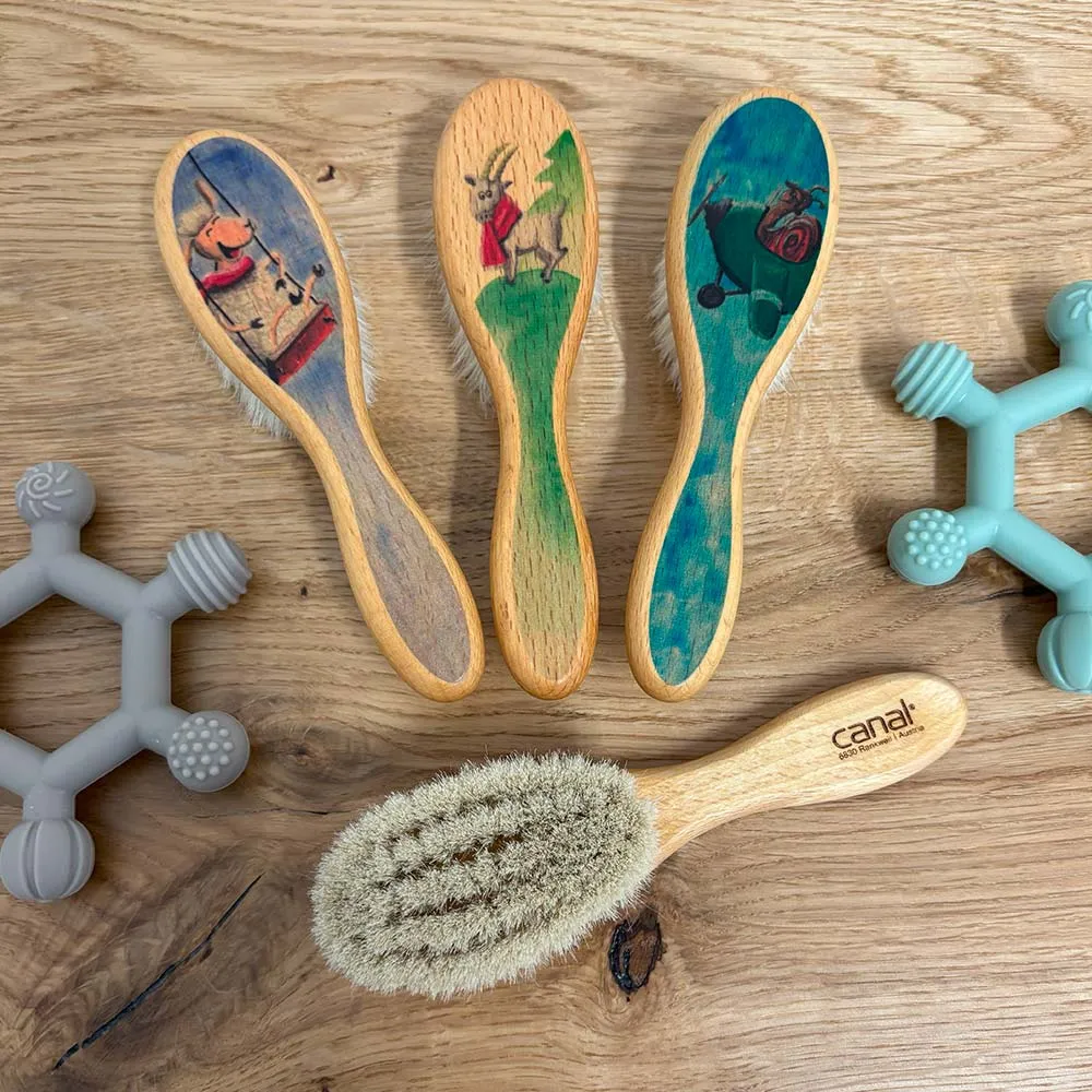 Canal 9409 Babyhaarbürste Ziegenhaar 14,5 cm weich