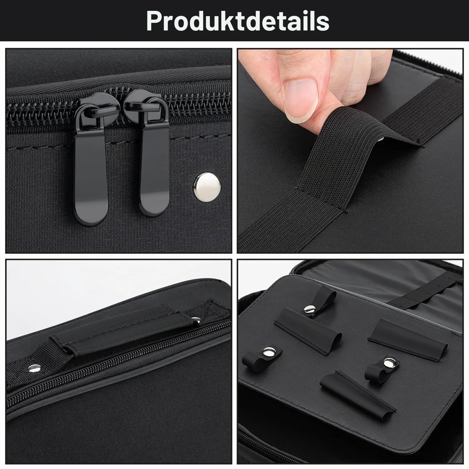 Noverlife Friseurtasche Schwarz Organizer groß