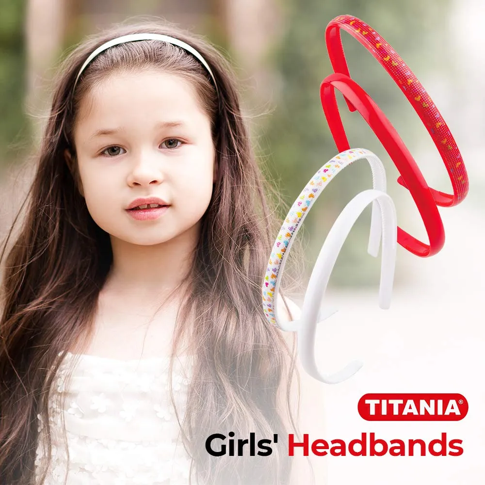 Titania My Style Haarreif 2 Stück rot Herzchen Glitzer