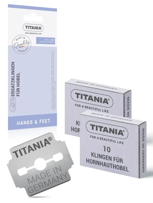 Titania Ersatzklingen Hornhauthobel 20 Stück scharf