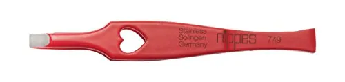 Nippes Solingen Pinzette schräg 8 cm rot Herz