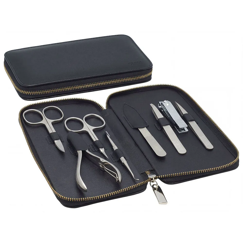 Canal Maniküre-Set Leder 8-teilig Schwarz Nappa